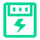 Green power unit icon featuring a lightning bolt symbol.