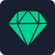 Green diamond icon symbolizing premium quality and product value.