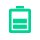 Green battery level indicator icon showing a mid-range charge state, representing controlled energy discharge during high electricity price periods.