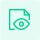 Green document icon with an eye symbol in the center, representing data monitoring and visibility into load profiles and peak demand events.