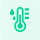 Green icon showing a thermometer with liquid droplets, representing intelligent liquid cooling management.