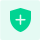 Green shield icon with a plus sign, representing outdoor durability and weather-resistant protection.