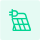 Green solar panel icon with a power plug, representing plug-and-play solar photovoltaic integration and simplified wiring.