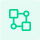 Green interconnected node icon, representing multi-device integration, protocol compatibility, and flexible system synergy.